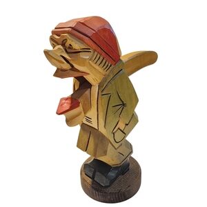 Vintage German Wood Carved Old Man Nutcracker